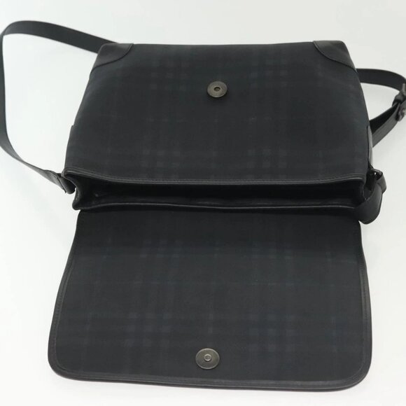 BURBERRY Nova Check Shoulder Bag PVC Navy Auth BA5497 - Picture 11 of 15